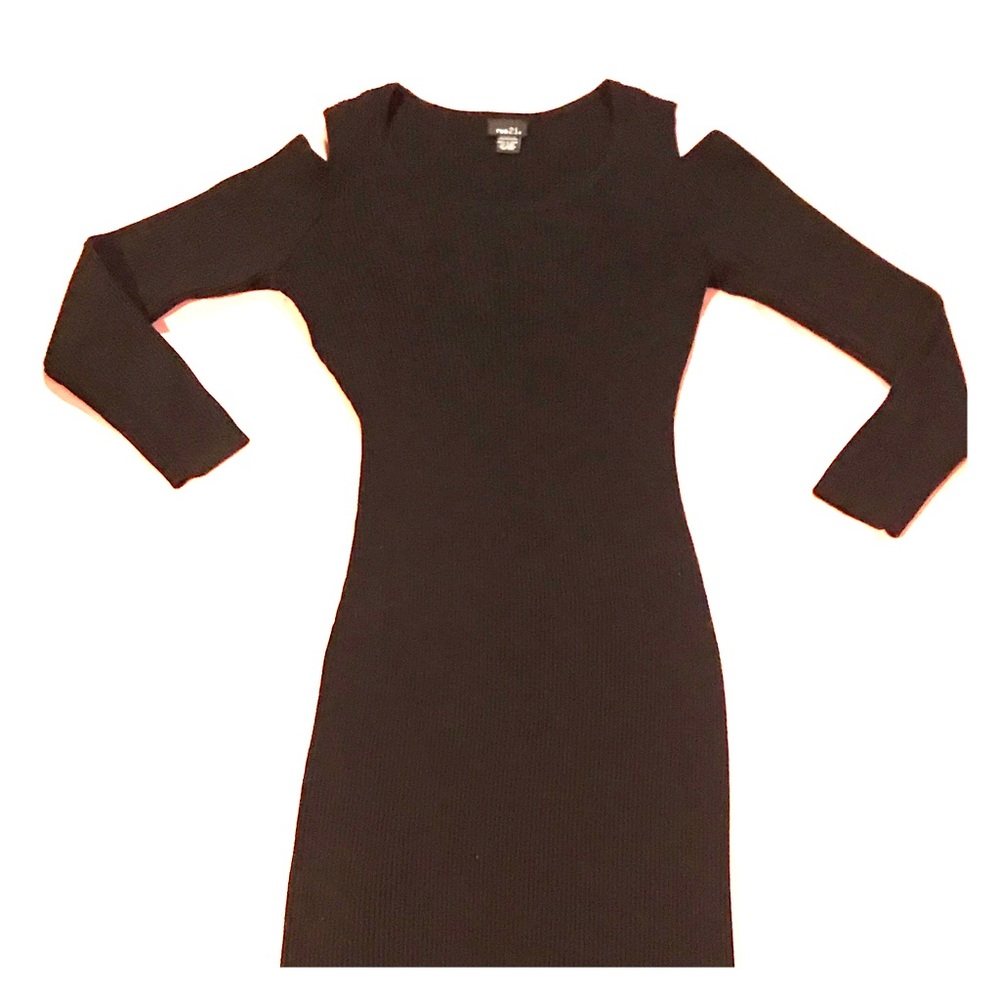 Rue 21 Black Cold-Shoulder Dress- Size XL